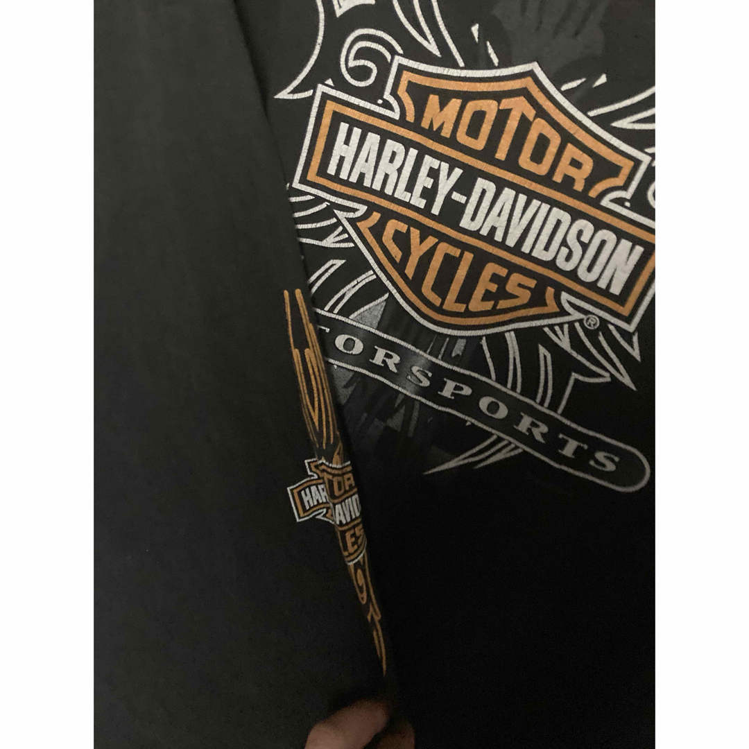 Harley Davidson(ハーレーダビッドソン)のハーレーダビッドソン ロンティー 長袖 3XL ロシア製 Tシャツ メンズのトップス(Tシャツ/カットソー(七分/長袖))の商品写真