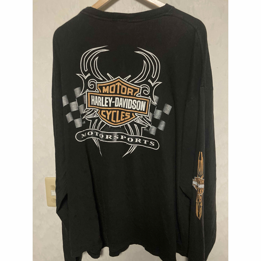 Harley Davidson(ハーレーダビッドソン)のハーレーダビッドソン ロンティー 長袖 3XL ロシア製 Tシャツ メンズのトップス(Tシャツ/カットソー(七分/長袖))の商品写真