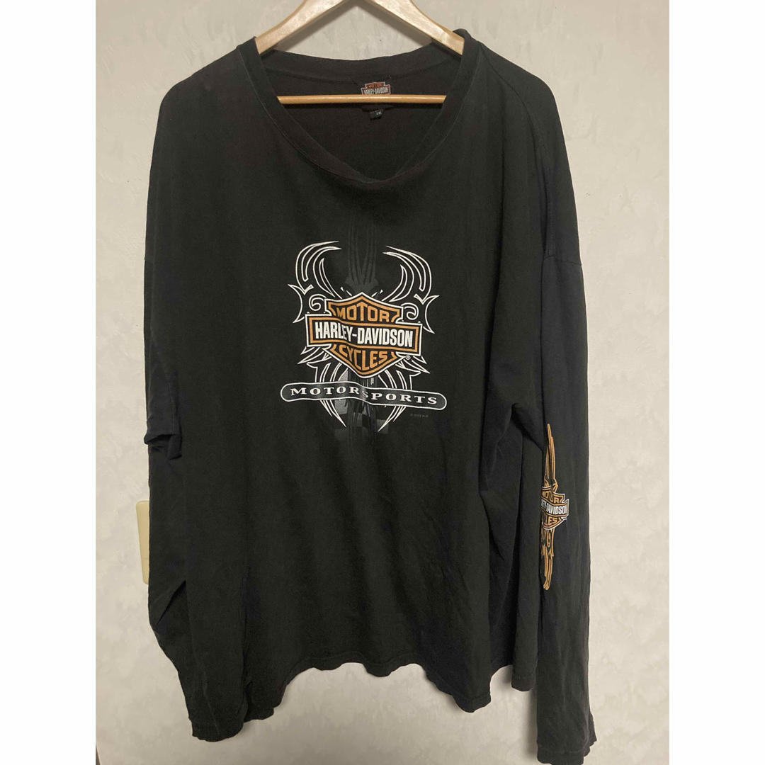 Harley Davidson(ハーレーダビッドソン)のハーレーダビッドソン ロンティー 長袖 3XL ロシア製 Tシャツ メンズのトップス(Tシャツ/カットソー(七分/長袖))の商品写真