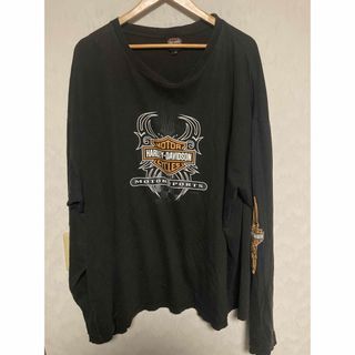 ハーレーダビッドソン(Harley Davidson)のハーレーダビッドソン ロンティー 長袖 3XL ロシア製 Tシャツ(Tシャツ/カットソー(七分/長袖))