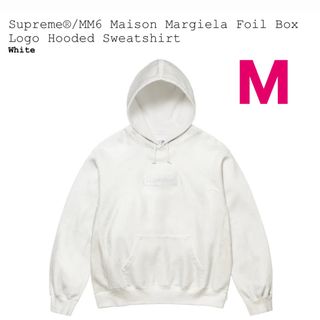 シュプリーム(Supreme)のFoil Box Logo Hooded Sweatshirt white M(パーカー)