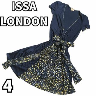 イッサロンドン(Issa London)の【神秘との融合】　イッサロンドン　ロング ワンピース フレア シルク　M(ロングワンピース/マキシワンピース)