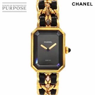 シャネル(CHANEL)のシャネル CHANEL プルミエール Sサイズ H0001 ヴィンテージ レディース 腕時計 ブラック 文字盤 ゴールド クォーツ Premiere VLP 90230434(腕時計)