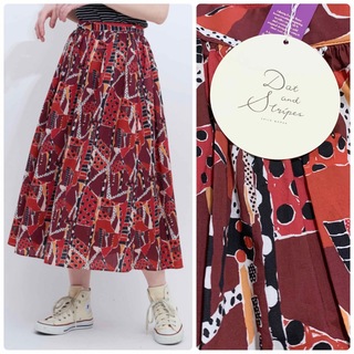 ドットアンドストライプスチャイルドウーマン(Dot&Stripes CHILDWOMAN)の新品タグ付き Dot&stripes リバティ krasnerスカート(ロングスカート)