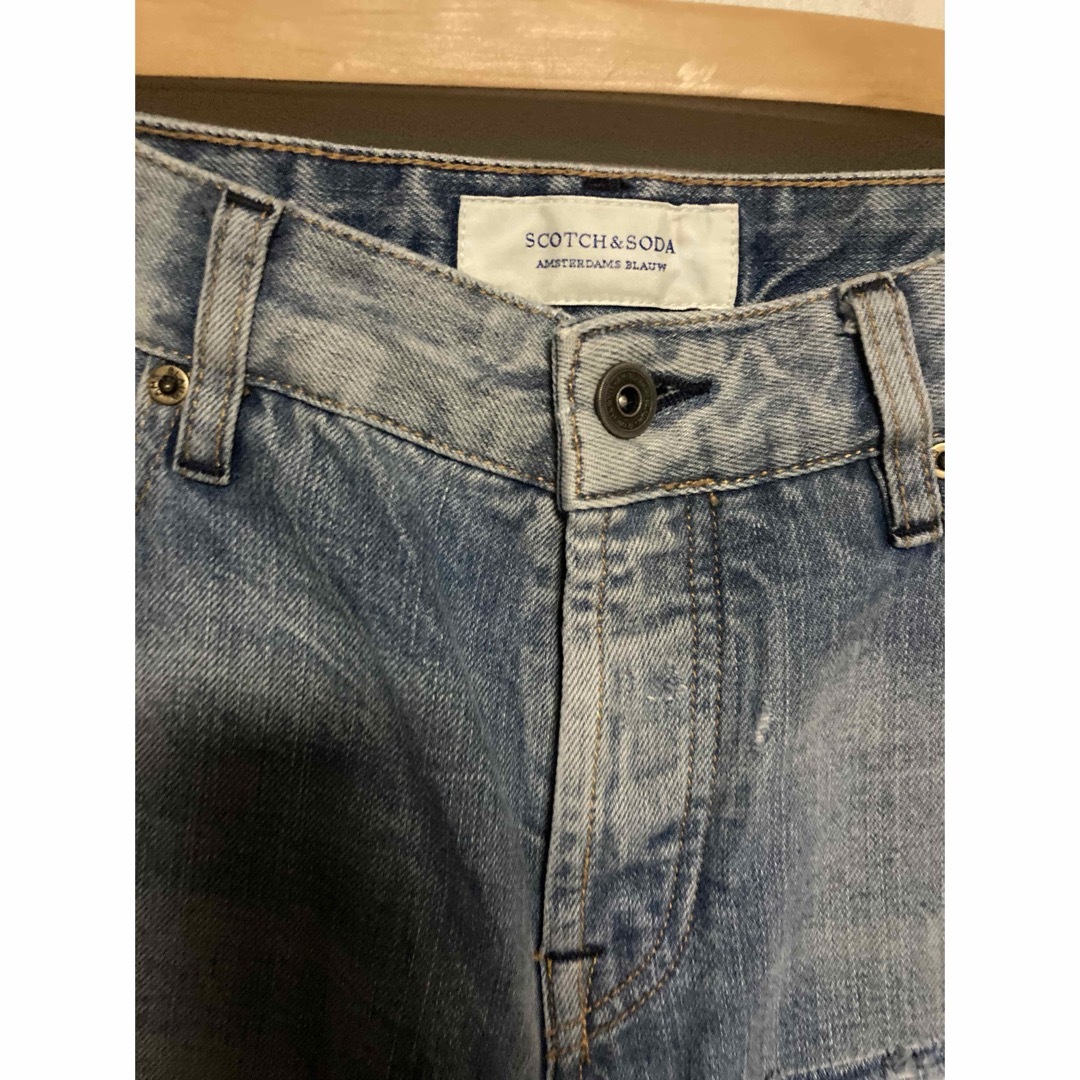 SCOTCH & SODA(スコッチアンドソーダ)のスコッチアンドソーダ RALSTON ダメージリペア 加工 W30L32 メンズのパンツ(デニム/ジーンズ)の商品写真