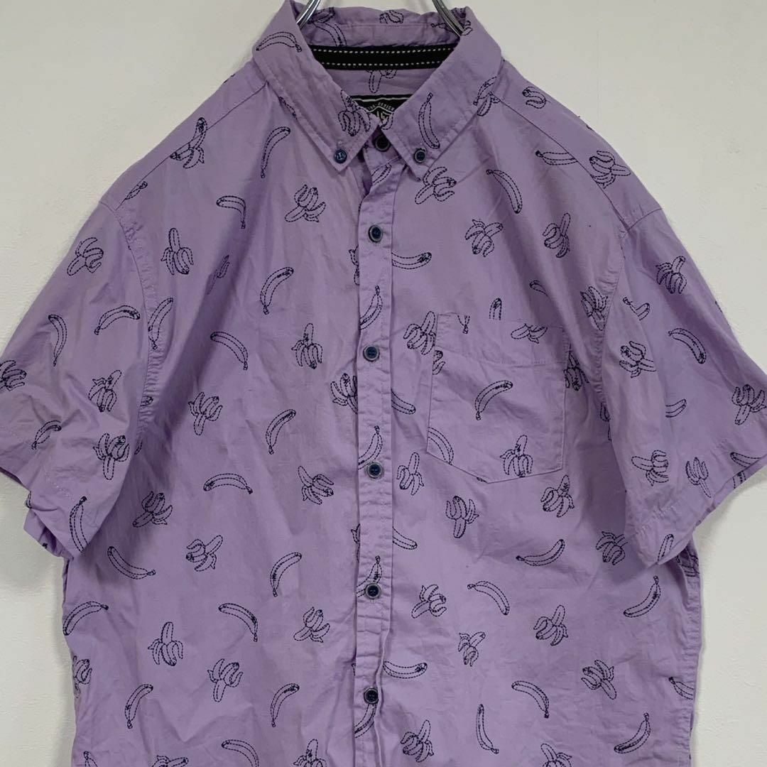 パープル バナナプリント が可愛いFIVE POINTS 半袖 シャツ Mサイズ メンズのトップス(Tシャツ/カットソー(半袖/袖なし))の商品写真