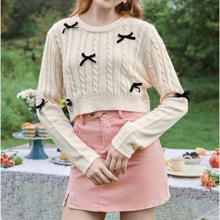 シーイン(SHEIN)のカーディガンケーブルニット(ニット/セーター)