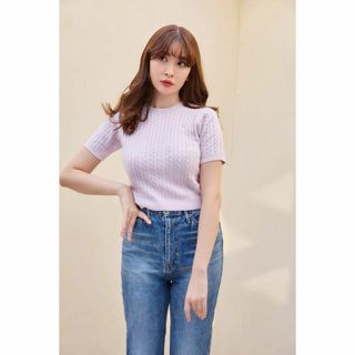 ハーリップトゥ(Her lip to)のEssential Cable Knit Set [M]※半袖トップスのみ(ニット/セーター)