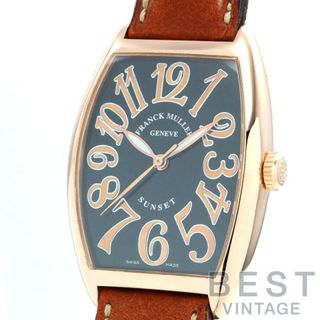 フランクミュラー(FRANCK MULLER)の【OH済】 フランク・ミュラー 【FRANCK MULLER 】 トノウカーベックス サンセット 2852SC メンズ ブラック K18ピンクゴールド 腕時計 時計 CINTREE CURVEX SUNSET / TONNEAU CURVEX SUNSET  BLACK K18PG 【中古】 (腕時計(アナログ))