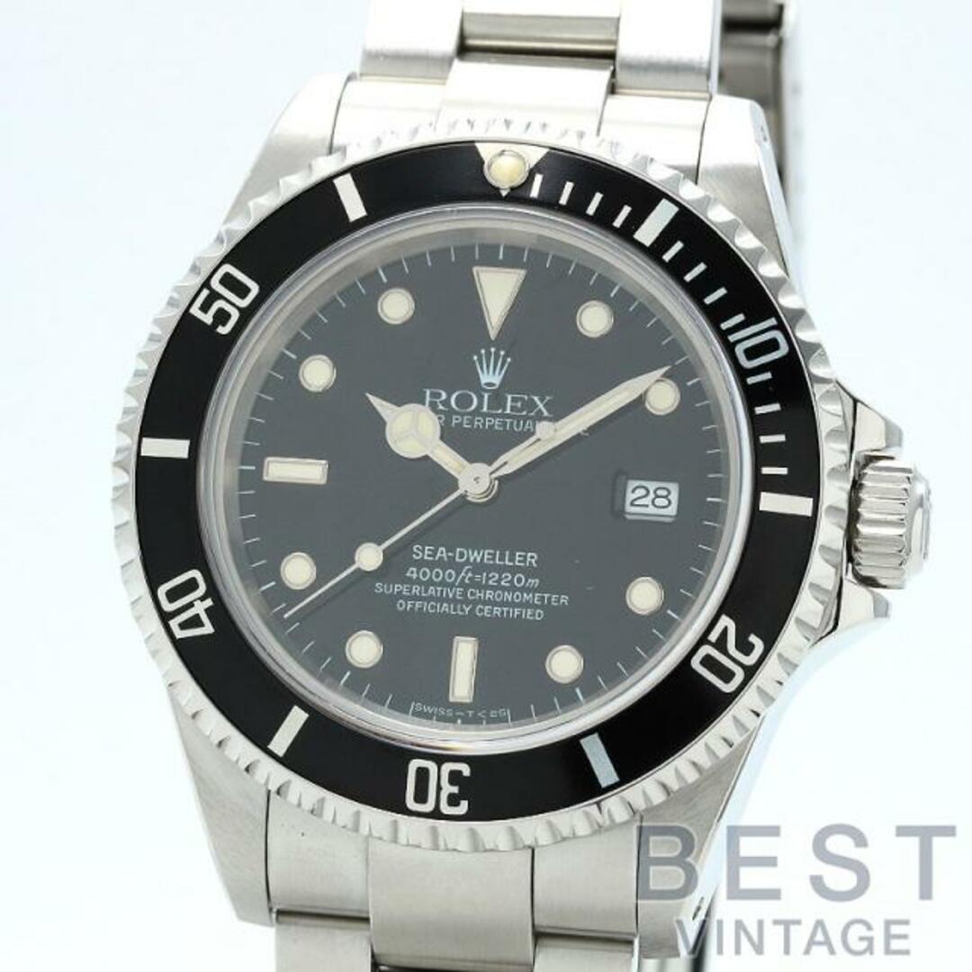 ROLEX(ロレックス)の【OH済】 ロレックス 【ROLEX 】 シードゥエラー 16600 メンズ ブラック ステンレススティール 腕時計 時計 SEA-DWELLER  BLACK SS 【中古】  メンズの時計(腕時計(アナログ))の商品写真