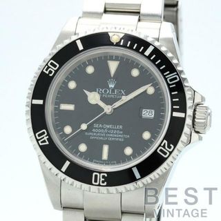 ロレックス(ROLEX)の【OH済】 ロレックス 【ROLEX 】 シードゥエラー 16600 メンズ ブラック ステンレススティール 腕時計 時計 SEA-DWELLER  BLACK SS 【中古】 (腕時計(アナログ))