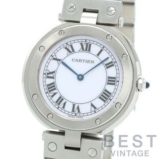 カルティエ(Cartier)の【OH済】 カルティエ 【CARTIER 】 サントス ヴァンドーム ウォッチ LM 83038188 メンズ ホワイト ステンレススティール 腕時計 時計 SANTOS VENDOME WATCH LARGE MODEL  WHITE SS ホワイトローマンダイヤル【中古】 (腕時計(アナログ))