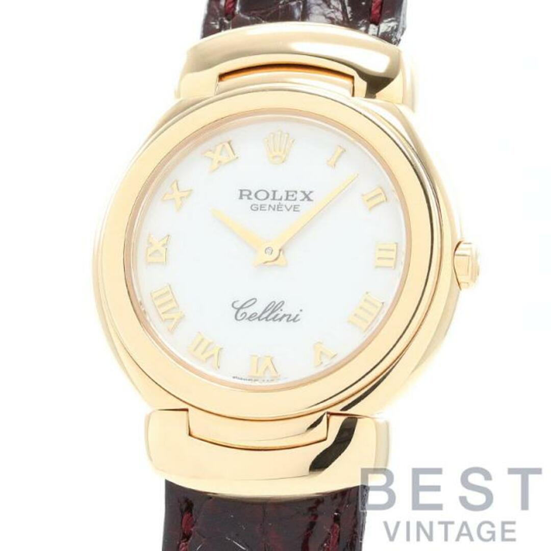 ROLEX(ロレックス)のロレックス 【ROLEX 】 チェリーニ 6621/8 レディース ホワイト K18イエローゴールド 腕時計 時計 CELLINI  WHITE K18YG ホワイトローマンダイヤル 白文字盤【中古】  レディースのファッション小物(腕時計)の商品写真