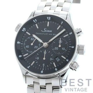 シン(SINN)の【OH済】 ジン 【SINN 】 フランクフルトファイナンシャルウォッチ 6000シリーズ 6000 メンズ ブラック ステンレススティール 腕時計 時計 FRANKFURT FINANCIAL WATCHES 6000 SERIES  BLACK SS 【中古】 (腕時計(アナログ))