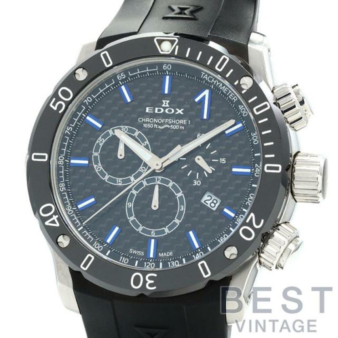 EDOX(エドックス)のエドックス 【EDOX 】 クロノオフショア1 10221-3-NIBU2 メンズ ブラックカーボン セラミック/ステンレススティール 腕時計 時計 CHRONOOFFSHORE-1 CHRONOGRAPH  BLACK CE/SS 【中古】  メンズの時計(腕時計(アナログ))の商品写真