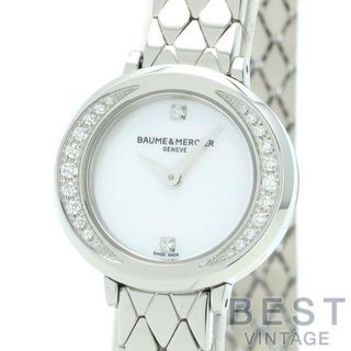 ボームエメルシエ(BAUME&MERCIER)のボーム＆メルシェ 【BAUME&MERCIER 】 プティ プロメス MOA10289 レディース ホワイトシェル ステンレススティール 腕時計 時計 PETIT PROMESSE  WHITE SHELL SS ボームアンドメルシェ ダイヤモンドベゼル MOP【中古】 (腕時計)