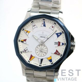 コルム(CORUM)のコルム 【CORUM】 アドミラル レジェンド 42 A395/03453 メンズ シルバー ステンレススティール（ベゼルブルーPVD） 腕時計 時計 ADMIRAL LEGEND 42 SILVER SS 【中古】 (腕時計(アナログ))