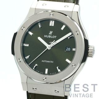 ウブロ(HUBLOT)のウブロ 【HUBLOT】 クラシックフュージョン チタニウム グリーン 542.NX.8970.LR メンズ グリーン チタン 腕時計 時計 CLASSIC FUSION TITANIUM GREEN GREEN TI 【中古】 (腕時計(アナログ))