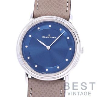 ブランパン(BLANCPAIN)の【OH済】 ブランパン 【BLANCPAIN】 ヴィルレ 4795-3440 (N04795O034040A) メンズ ブルー プラチナ950 腕時計 時計 VILLERET BLUE PT950 D12Pダイヤモンド【中古】 (腕時計(アナログ))