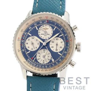 ブライトリング(BREITLING)の【OH済】 ブライトリング 【BREITLING】 ナビタイマー ツインシックスティ A39022 メンズ ブルー ステンレススティール 腕時計 時計 NAVITIMER TWIN-SIXTY BLUE SS ヴィンテージ【中古】 (腕時計(アナログ))