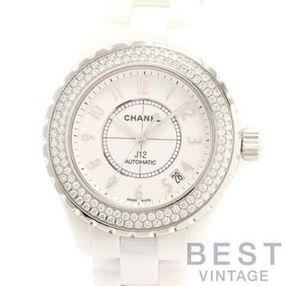 シャネル(CHANEL)の【OH済】 シャネル 【CHANEL】 J12 ホワイトセラミック ダイヤモンドベゼル 38MM H0969 メンズ ホワイト セラミック 腕時計 時計 J12 WHITE CERAMIC DIAMOND BEZEL 38MM WHITE CE 【中古】 (腕時計(アナログ))