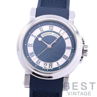 ブレゲ(Breguet)の【OH済】 ブレゲ 【BREGUET】 マリーン2ラージデイト 5817ST/Y2/5V8 メンズ ブルー ステンレススティール 腕時計 時計 MARINE II LARGE DATE BLUE SS 【中古】 (腕時計(アナログ))