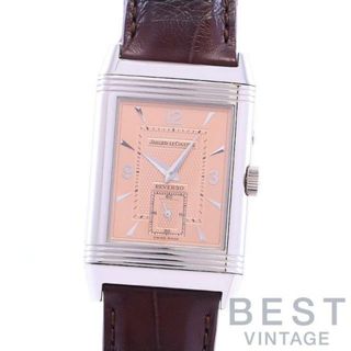 ジャガールクルト(Jaeger-LeCoultre)の【OH済】 ジャガールクルト 【JAEGER-LECOULTRE】 レベルソ デュオ 2 ナイト&デイ  270.0.54.A メンズ サーモンピンク/ブラック K18ホワイトゴールド/ピンクゴールド 腕時計 時計 REVERSO DUO2 NIGHT ＆ DAY SALMON PINK/BLACK K18WG/PG コンビ　JLC【中古】 (腕時計(アナログ))