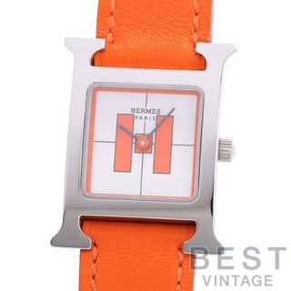 エルメス(Hermes)のエルメス 【HERMES】 Hウォッチ 2001年 銀座限定 HH1.210 レディース オレンジ/ホワイト ステンレススティール 腕時計 時計 H WATCH 2001 GINZA LIMITED ORANGE/WHITE SS 【中古】 (腕時計)