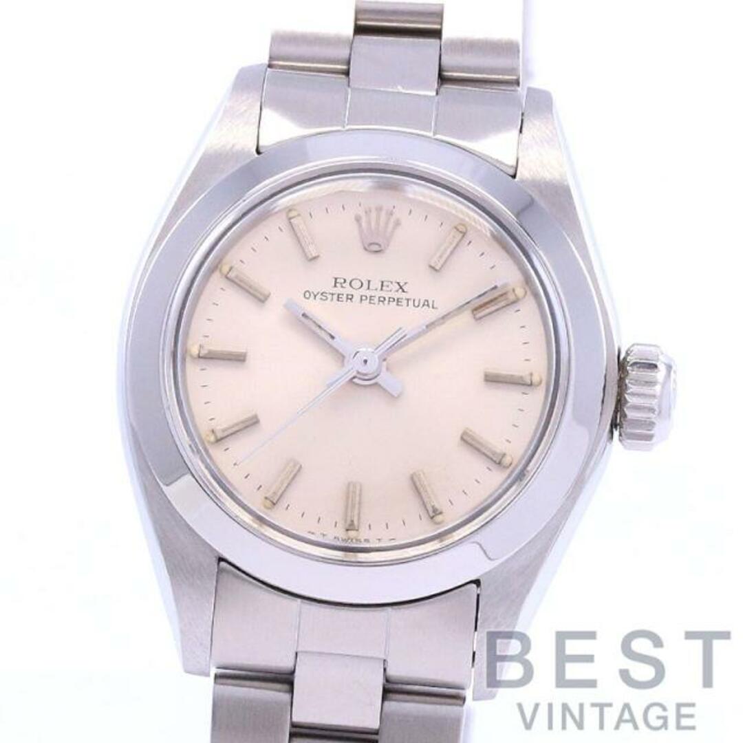 ROLEX(ロレックス)の【OH済】 ロレックス 【ROLEX】 オイスターパーペチュアル 6718/0 レディース シルバー ステンレススティール 腕時計 時計 OYSTER PERPETUAL SILVER SS ヴィンテージ【中古】  レディースのファッション小物(腕時計)の商品写真