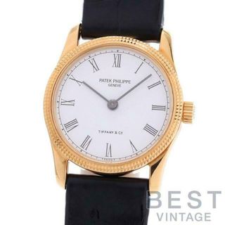 PATEK PHILIPPE - 【OH済】 パテックフィリップ 【PATEK PHILIPPE】 カラトラバ ティファニー ダブルネーム 4596DJ レディース ホワイト K18イエローゴールド 腕時計 時計 CALATRAVA TIFFANY ＆ CO. DOUBLE NAME WHITE K18YG PP【中古】 