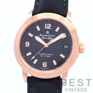 ブランパン(BLANCPAIN)の【OH済】 ブランパン 【BLANCPAIN】 レマン アクアラング 世界限定200本 2100-3630A-64B メンズ ブラック K18ローズゴールド 腕時計 時計 LEMAN AQUA LUNG LIMITED TO 200 BLACK K18RG 【中古】 (腕時計(アナログ))