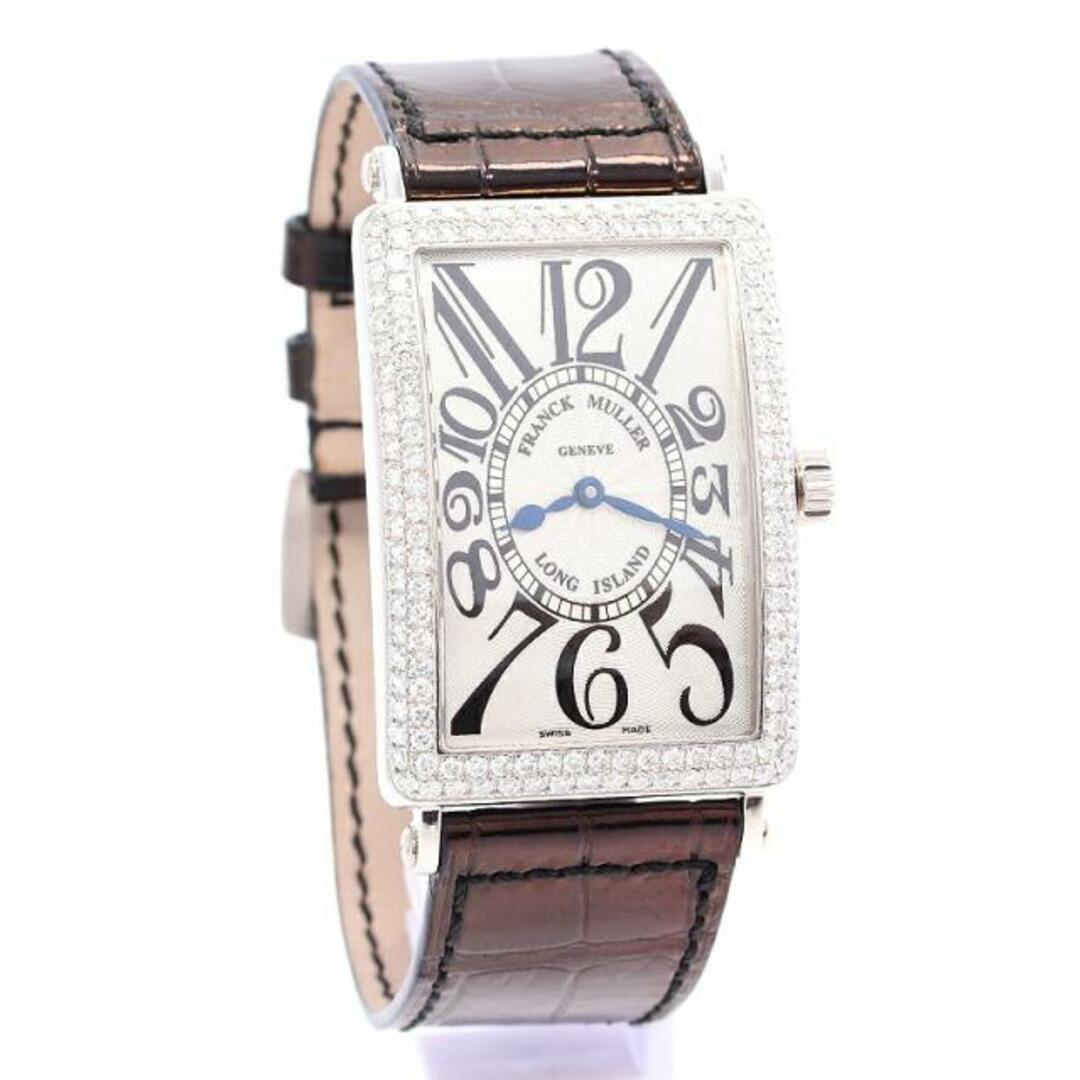 FRANCK MULLER(フランクミュラー)の【OH済】 フランクミュラー 【FRANCK MULLER】 ロングアイランド ダイヤモンド 1000SCD メンズ シルバー プラチナ950 腕時計 時計 LONG ISLAND DIAMOND SILVER PT950 FM ダイヤモンドベゼル【中古】  メンズの時計(腕時計(アナログ))の商品写真