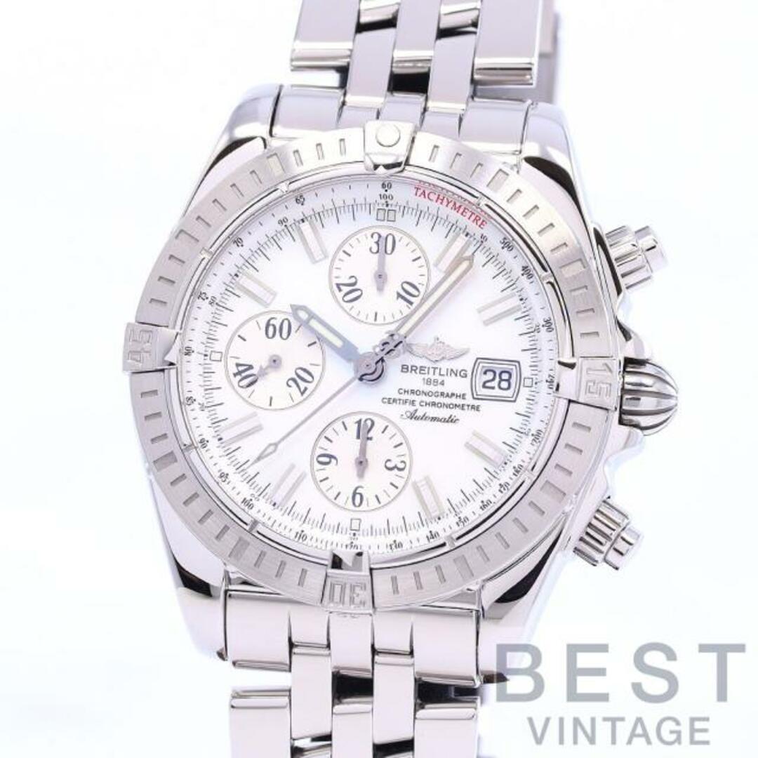 BREITLING(ブライトリング)の【OH済】 ブライトリング 【BREITLING】 クロノマット エボリューション A13356(A156A69PA) メンズ ホワイトシェル ステンレススティール 腕時計 時計 CHRONOMAT EVOLUTION WHITE SHELL SS MOP【中古】  メンズの時計(腕時計(アナログ))の商品写真