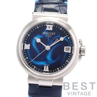 ブレゲ(Breguet)のブレゲ 【BREGUET】 マリーン レディ 9517 9517ST/E2/984 レディース ブルー ラッカー ステンレススティール 腕時計 時計 MARINE LADY 9517 BLUE LACQUER SS 【中古】 (腕時計)