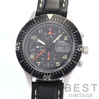 シン(SINN)のジン 【SINN】 ミリタリークロノグラフ モデル 156.B 156.B メンズ ブラック ステンレススティール 腕時計 時計 MILITARY PILOT CHRONOGRAPH MODEL 156.B BLACK SS 【中古】 (腕時計(アナログ))