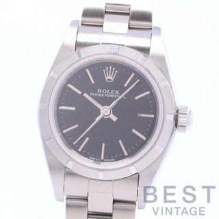 ロレックス(ROLEX)の【OH済】 ロレックス 【ROLEX】 オイスターパーペチュアル 76030 レディース ブラック ステンレススティール 腕時計 時計 OYSTER PERPETUAL BLACK SS 【中古】 (腕時計)