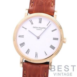 パテックフィリップ(PATEK PHILIPPE)の【OH済】 パテックフィリップ 【PATEK PHILIPPE】 カラトラバ 5120J-001 メンズ ホワイト K18イエローゴールド 腕時計 時計 CALATRAVA WHITE K18YG PP【中古】 (腕時計(アナログ))