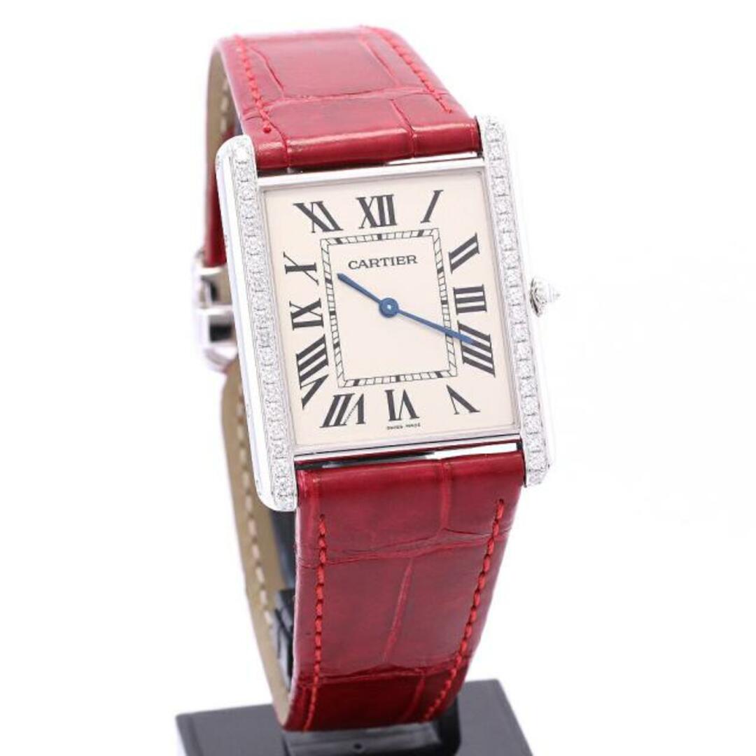 Cartier(カルティエ)の【OH済】 カルティエ 【CARTIER】 タンク ルイ カルティエ XL WT200006 メンズ シルバー K18ホワイトゴールド 腕時計 時計 TANK LOUIS CARTIER EXTRA-LARGE MODEL SILVER K18WG ダイヤモンドベゼル【中古】  メンズの時計(腕時計(アナログ))の商品写真