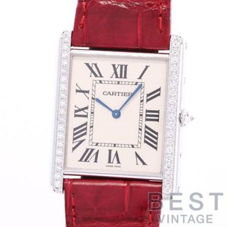 カルティエ(Cartier)の【OH済】 カルティエ 【CARTIER】 タンク ルイ カルティエ XL WT200006 メンズ シルバー K18ホワイトゴールド 腕時計 時計 TANK LOUIS CARTIER EXTRA-LARGE MODEL SILVER K18WG ダイヤモンドベゼル【中古】 (腕時計(アナログ))