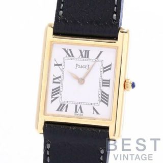 ピアジェ(PIAGET)の【OH済】 ピアジェ 【PIAGET】 ヴィンテージ レクタンギュラー ウォッチ タンクタイプ 90802D CAL.9P1 レディース ホワイト K18イエローゴールド 腕時計 時計 VINTAGE RECTANGULAR WATCH TANK TYPE WHITE K18YG 【中古】 (腕時計)