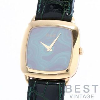 ピアジェ(PIAGET)の【OH済】 ピアジェ 【PIAGET】 メカニック クッションシェイプ ウォッチ 9928N malachite 9P2 メンズ マラカイト K18イエローゴールド 腕時計 時計 MECHANIC CUSHION-SHAPED WATCH MALACHITE K18YG 【中古】 (腕時計(アナログ))