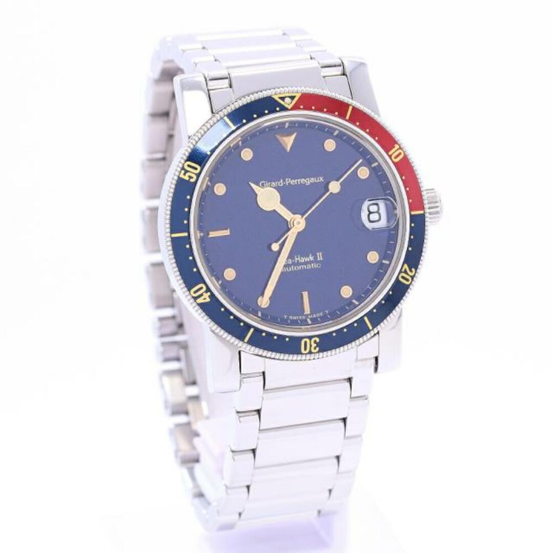 GIRARD-PERREGAUX(ジラールペルゴ)の【OH済】 ジラールペルゴ 【GIRARD-PERREGAUX】 シーホーク2 77530.1.11.440 メンズ ブルー ステンレススティール 腕時計 時計 SEA-HAWK II BLUE SS GP【中古】  メンズの時計(腕時計(アナログ))の商品写真