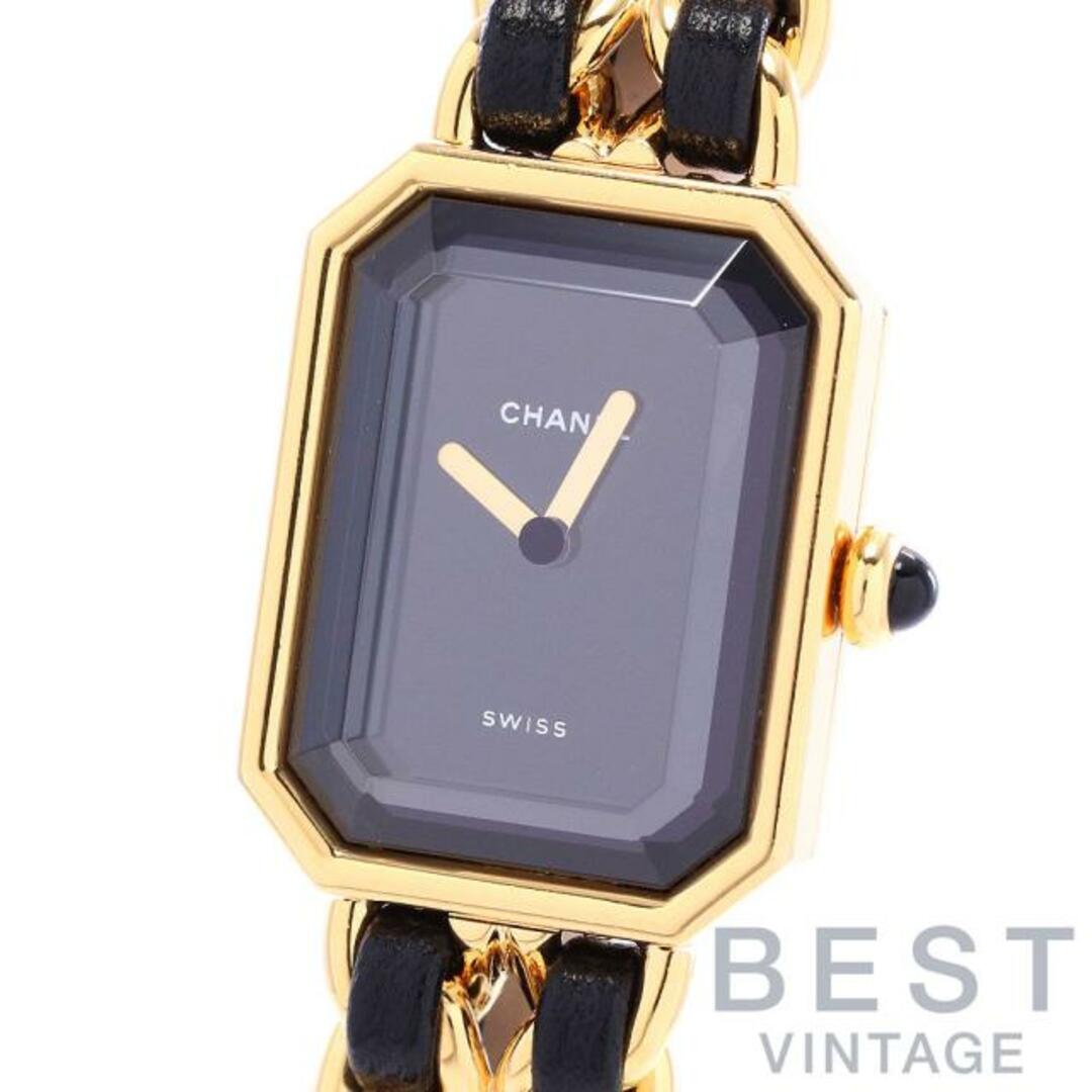 CHANEL(シャネル)のシャネル 【CHANEL】 プルミエール Mサイズ H0001 レディース ブラック ステンレススティール(イエローゴールドメッキ) 腕時計 時計 PREMIERE MIDDLE SIZE BLACK GF 【中古】  レディースのファッション小物(腕時計)の商品写真