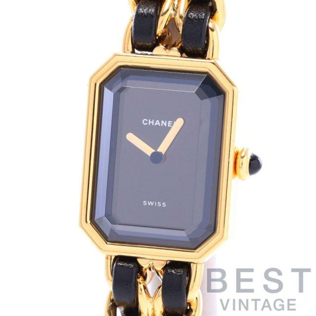 CHANEL(シャネル)のシャネル 【CHANEL】 プルミエール Mサイズ H0001 レディース ブラック ステンレススティール(イエローゴールドメッキ) 腕時計 時計 PREMIERE MIDDLE SIZE BLACK GF 【中古】  レディースのファッション小物(腕時計)の商品写真