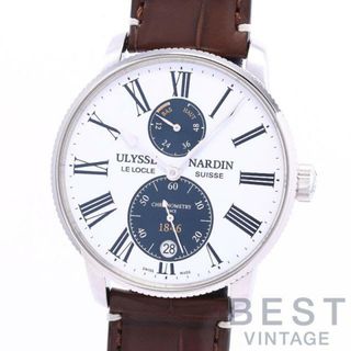 ユリスナルダン(ULYSSE NARDIN)のユリスナルダン 【ULYSSE NARDIN】 マリーン トルピユール パンダ 42MM 1183-310LE-0A-175/1A メンズ ホワイト/ダークブルー ステンレススティール 腕時計 時計 MARINE TORPILLEUR PANDA 42MM WHITE/DARK BLUE SS UN【中古】 (腕時計(アナログ))