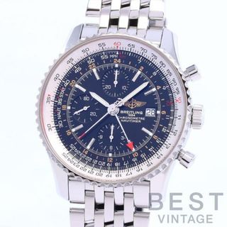 ブライトリング(BREITLING)の【OH済】 ブライトリング 【BREITLING】 ナビタイマー ワールド A2432212/B726/443A (A242B26NP) メンズ ブラック ステンレススティール 腕時計 時計 NAVITIMER WORLD BLACK SS 【中古】 (腕時計(アナログ))