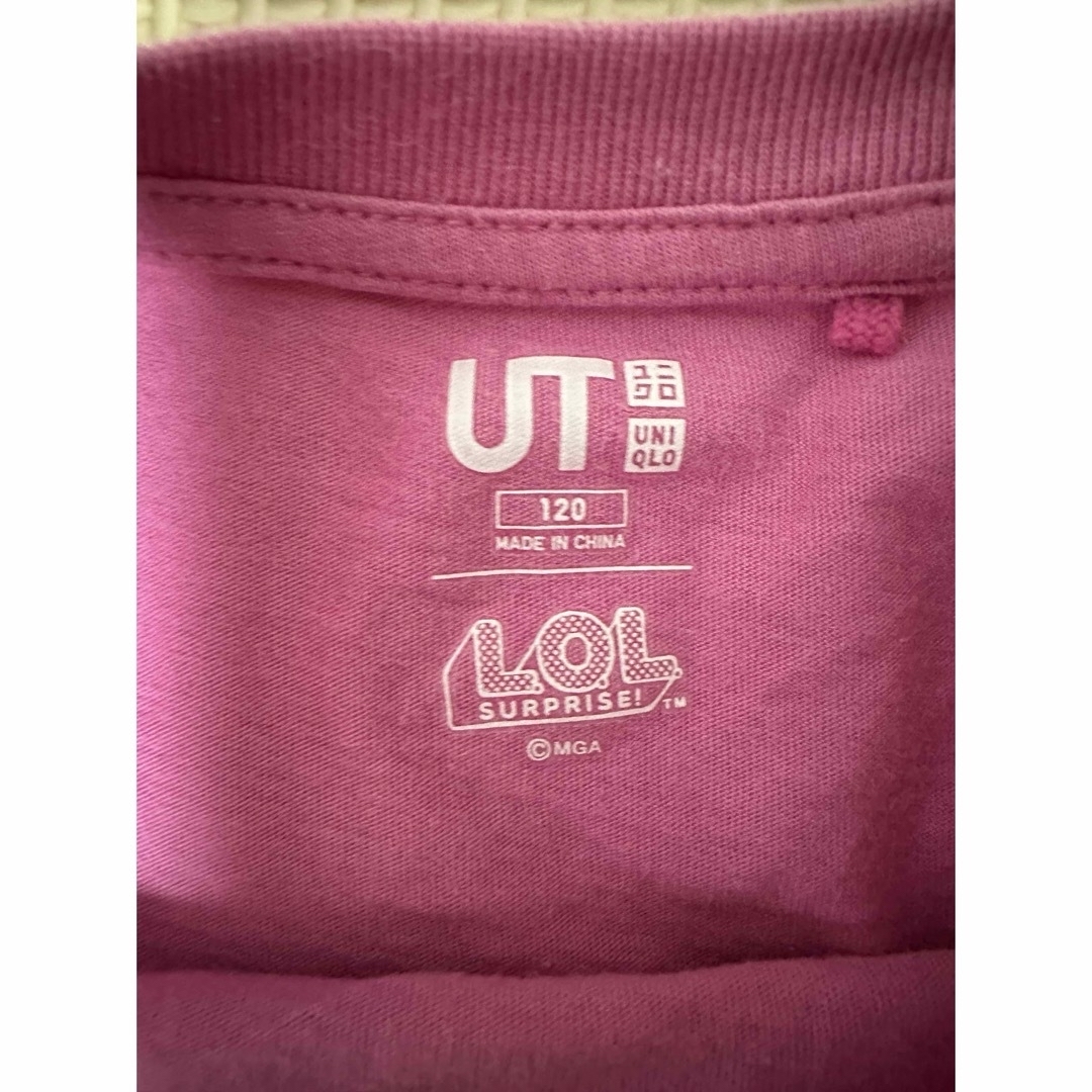 UNIQLO(ユニクロ)の【ユニクロ ジーユー】lolサプライズ バービー人形 プリント半袖Tシャツ120 キッズ/ベビー/マタニティのキッズ服女の子用(90cm~)(Tシャツ/カットソー)の商品写真