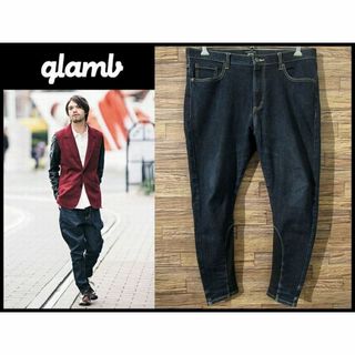 glamb - XL 美品 グラム Poly denim ストレッチ サルエル ポリー デニム