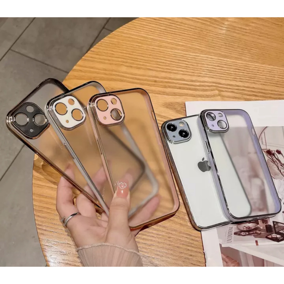 iPhone11promaxケース カバー 透明 クリア シンプル ブルーグレー スマホ/家電/カメラのスマホアクセサリー(iPhoneケース)の商品写真