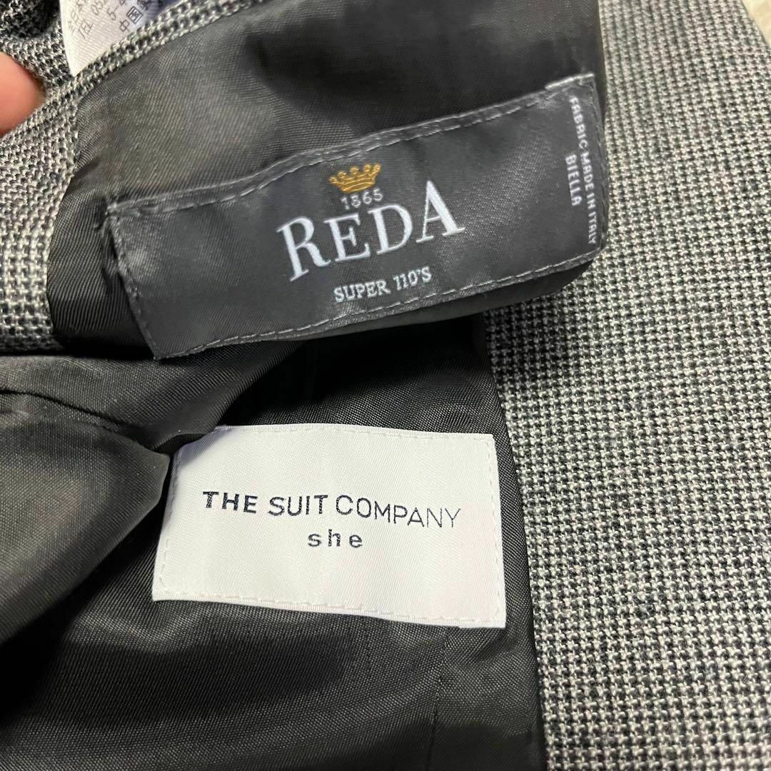 THE SUIT COMPANY(スーツカンパニー)の38サイズM【スーツカンパニー REDA生地】スカートスーツ上下セット グレー レディースのフォーマル/ドレス(スーツ)の商品写真